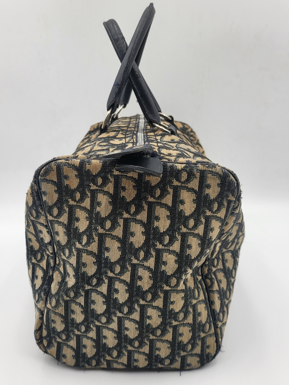 CHRISTIAN DIOR Blue Diorissimo Trotter Canvas Boston 30 Bag..Authentic w/COA. - Picture 2 of 16